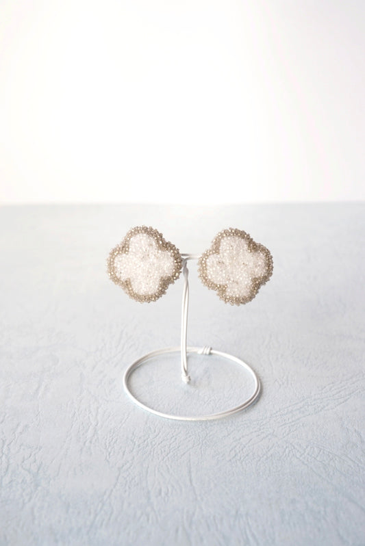 「fragment of the sand」flower/pierced earrings/ earrings-01